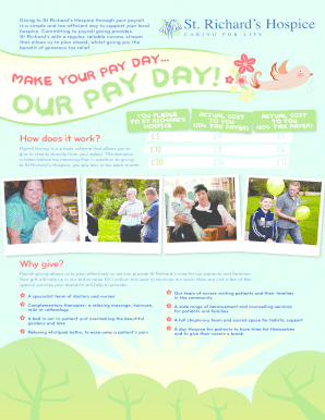 St Richard's Hospice Payroll Giving Form