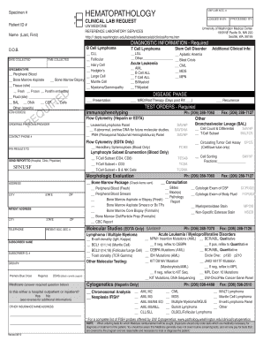 Hematopathology Lab Request Form