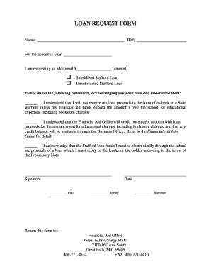 Loan Request Form