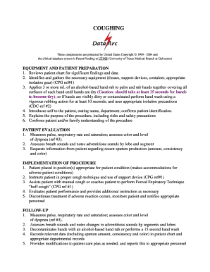 Coughing Procedure Evaluation Form