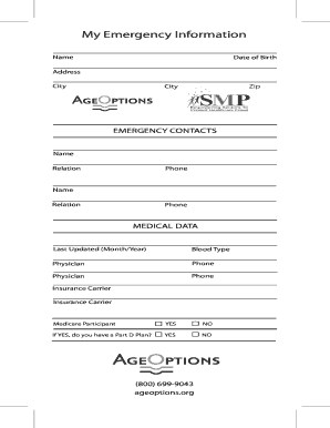 Emergency Medical Information Form