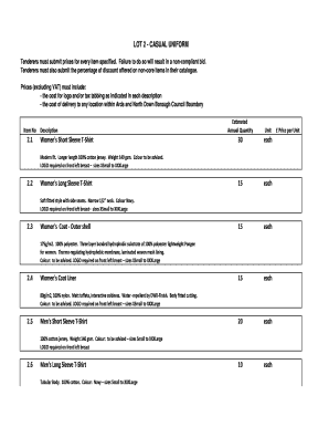 Ards and North Down Borough Council Casual Uniform Tender