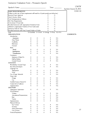 Public speech examples - Instructor Evaluation bFormb--Persuasive Speech - People Server at bb - people uncw