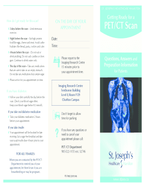 PET/CT Scan Preparation Instructions