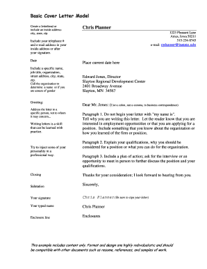 Cover Letter Template