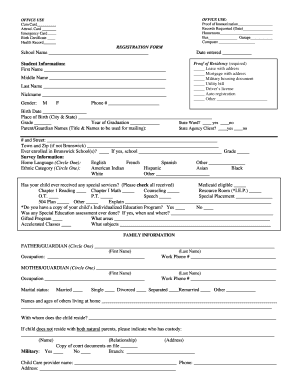 School Registration Form