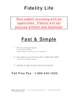 Fidelity Life Producer Appointment Application