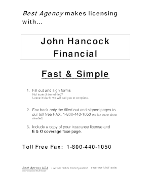 John Hancock Life Insurance Appointment Form