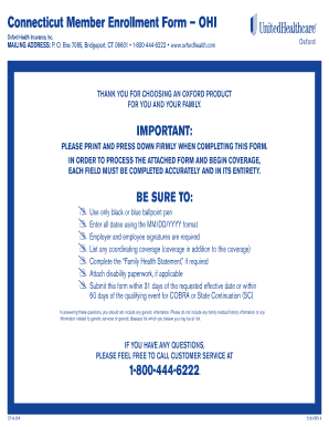 Connecticut Member Enrollment Form