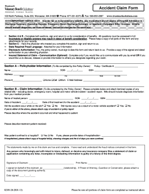 Accident Claim Form
