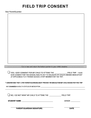 Field Trip Consent Form