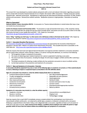 Student and Parent Concussion Informed Consent Form