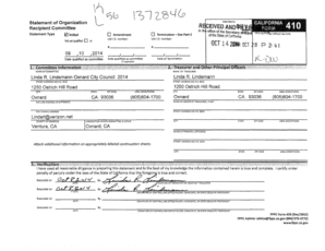 California Statement of Organization