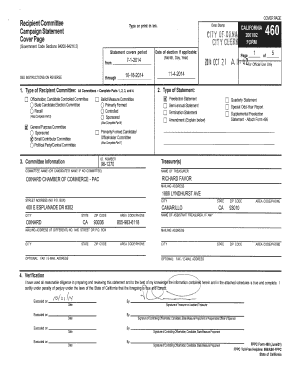 California Campaign Disclosure Statement