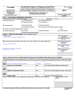 Form 5500 Annual Return/Report of Employee Benefit Plan