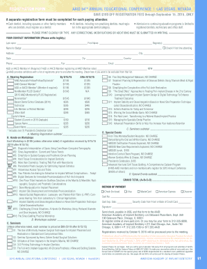 AAID 64th Annual Educational Conference Registration Form