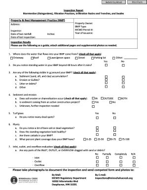 Bioretention Inspection Report