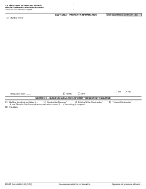 FEMA Elevation Certificate