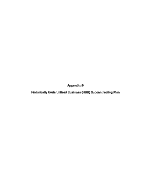 Texas HUB Subcontracting Plan