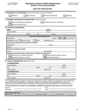 California Body Art Application