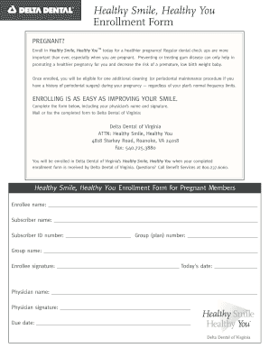Healthy Smile Healthy You Enrollment Form