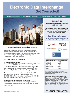 Kaiser Permanente EFT Enrollment Form