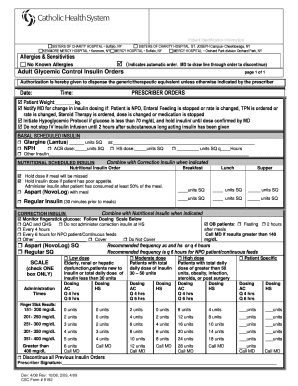 Adult Glycemic Control Insulin Orders