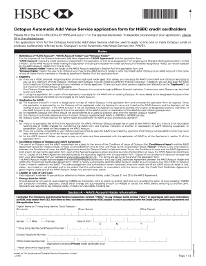 Octopus Automatic Add Value Service Application Form