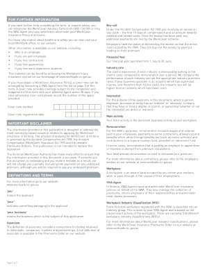 WorkCover Insurance Application Form