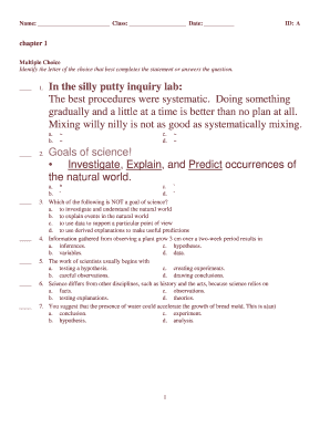 Science Quiz Template