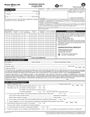 Canadian Dental Claim Form