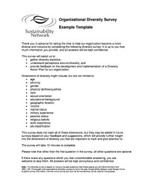 Organizational Diversity Survey Form