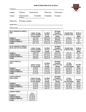 Benefits Deduction Form