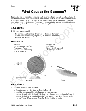 Science Lab Experiment: What Causes the Seasons