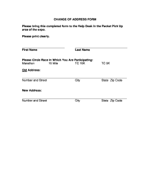 Change of Address Form