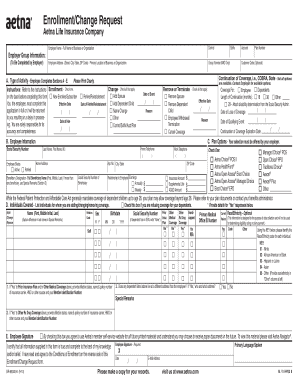 Aetna Enrollment Change Request Form