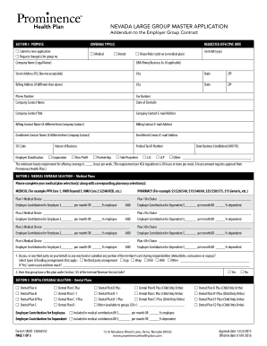 Nevada Large Group Master Application
