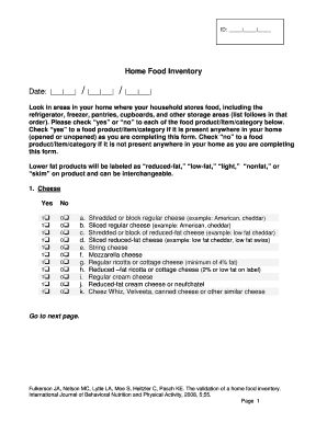 Food inventory list - TREC Home Food Inventory - National Cancer Institute - riskfactor cancer