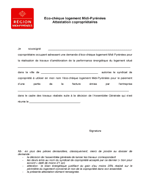 Attestation copropriétaires