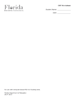 Florida FSA ELA Reading Test Acknowledgment
