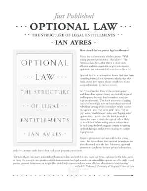Optional Law Book Order Form