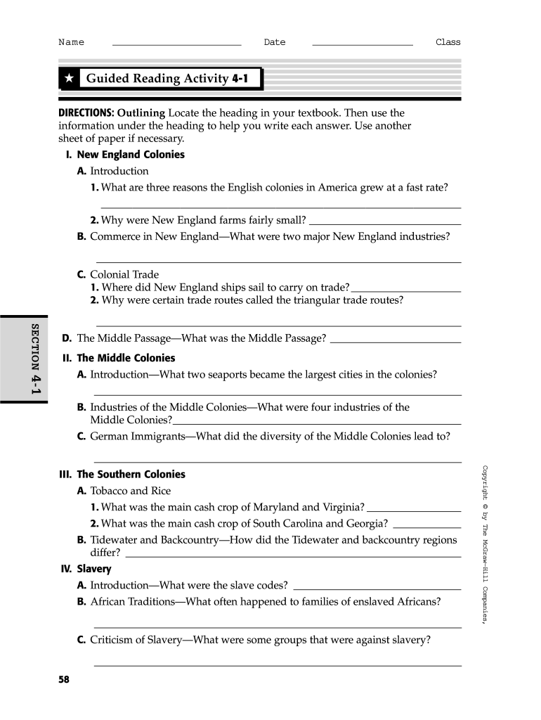 Guided Reading Activity 4 1 Answer Key Fill Online Printable Guided Reading Activity 4 1 Answer Key Fill Online Printable