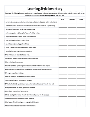 Learning Style Inventory
