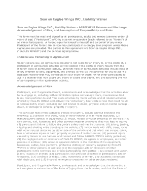 Soar on Eagles Wings INC. Liability Waiver