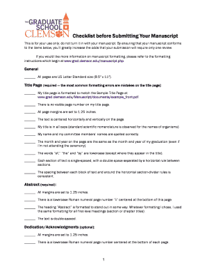 Manuscript Submission Checklist