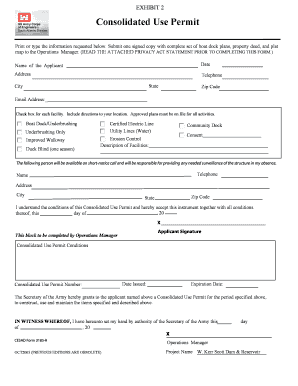 Consolidated Use Permit Application