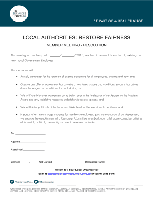Local Authorities Fairness Resolution