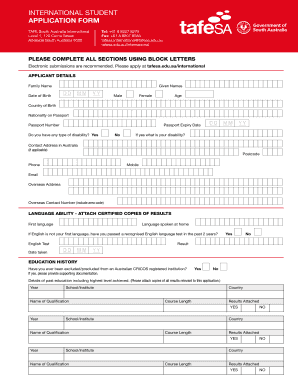 International Student Application Form