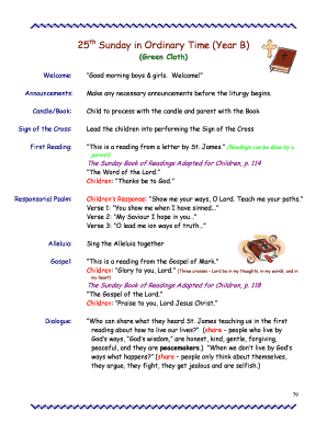 Catholic Sunday Liturgy for Children