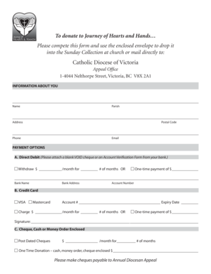 Journey of Hearts and Hands Donation Form